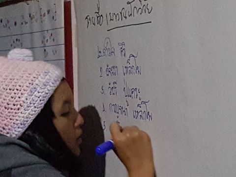 Planning a workshop with the youth of Hin Lad Nai