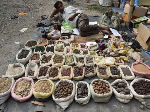 Outlet of a regular Bengali vendor at the weekly market