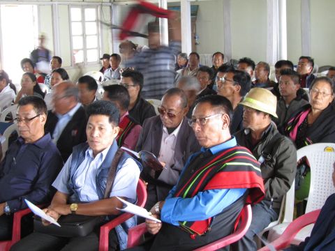 Members of the audience at the Plebiscite day memorial