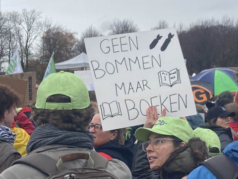 No bombs but books. Photo: Marije ten Brink